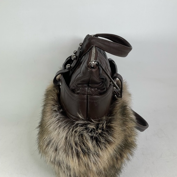 Chanel Fantasy Fur Tote Faux Fur And Leather Brown Shoulder Bag Purse - Picture 3 of 16